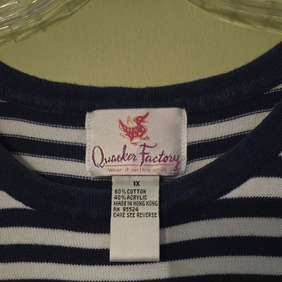 Quacker factory 1x Striped Tank Top - Picture 3 of 3